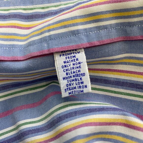 Ralph Lauren Button Down Shirt Mens L Striped Multicolor Long Sleeve Corp Office - Picture 6 of 7